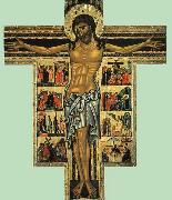 MASTER of San Francesco Bardi Crucifix with oil on canvas